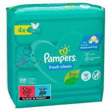 Cерветки вологі Pampers Fresh Clean 4х52шт mini slide 3