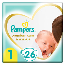 Підгузки Pampers Premium Care розмір 1 Newborn 2-5кг 26шт mini slide 1