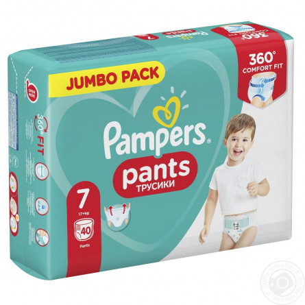 Подгузники-трусики Pampers Pants размер 7 Maxi 17+кг 40шт slide 3