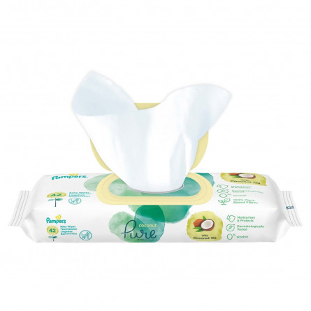 Серветки Pampers Pure Coconut 42шт slide 2