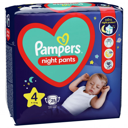 Підгузки-трусики нічні Pampers Night Pants Розмір 4 9-15кг 25шт slide 2