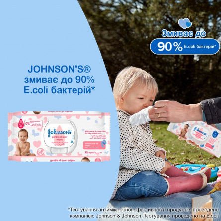 Вологі серветки Johnson's® Лагідна турбота для дітей 72шт slide 4