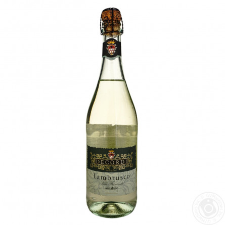 Вино ігристе Decordi Lambrusco Bianco Amabile біле напівсолодке 8% 0,75л slide 2