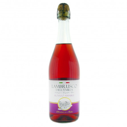 Вино ігристе Vini D`Italia Lambrusco Rosato Amabile Dell`Emilia 8% 0,75л slide 2