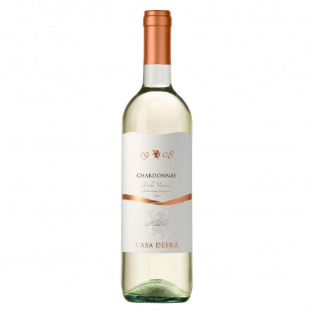 Вино Casa Defra Chardonnay Trevenezie белое полусухое 12% 0,75л slide 1