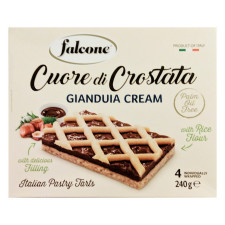 Печиво Falcone Cuore di Crostata Gianduia з начинкою з шоколаду 240г mini slide 1