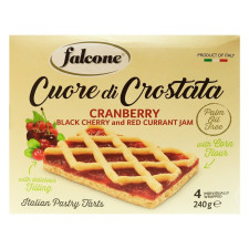 Печиво Falcone Cuore di Crostata з начинкою із джему з журавлини черешні та червоної смородини 240г mini slide 1