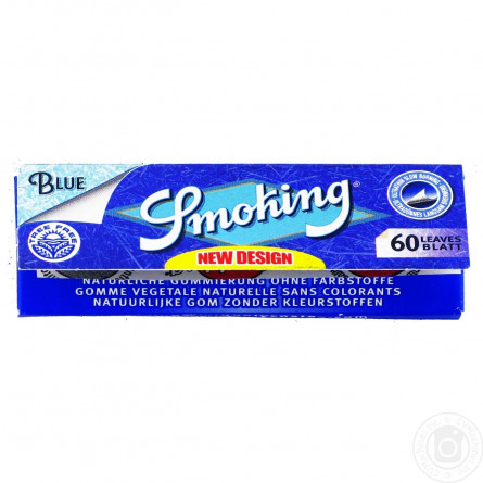 Бумага Smoking Blue №8 Tree Free для самокруток 60шт slide 1