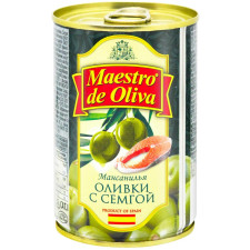 Оливки зеленые Maestro de Oliva с семгой 300г mini slide 2