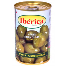 Оливки зеленые Iberica с косточкой 420г mini slide 2
