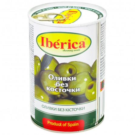 Оливки зелені Iberica без кісточки 420г slide 1