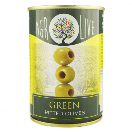 Оливки зелені Agrolive без кісточки з/б 292мл slide 1