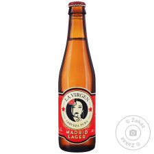 Пиво La Virgen Madrid Lager світле нефільтроване 5,2% 0,33л mini slide 1