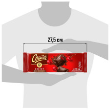 Шоколад СВІТОЧ® Exclusive черный с вишневой начинкой 240г mini slide 4