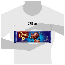 Шоколад СВІТОЧ® Exclusive молочный с черничной начинкой 240г mini slide 4