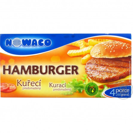 Гамбургер з куркою Nowaco заморожений 280г slide 1