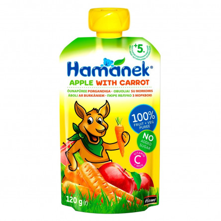 Пюре Hamanek яблуко з морквою 120г slide 1