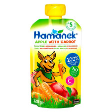 Пюре Hamanek яблуко з морквою 120г mini slide 1