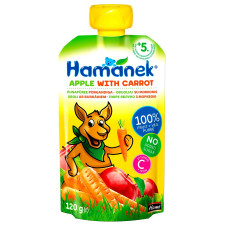 Пюре Hamanek яблуко з морквою 120г mini slide 2