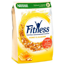 Готовий сухий сніданок NESTLÉ® FITNESS® Honey&Almond з цільної пшениці з медом та мигдалем 400г mini slide 1