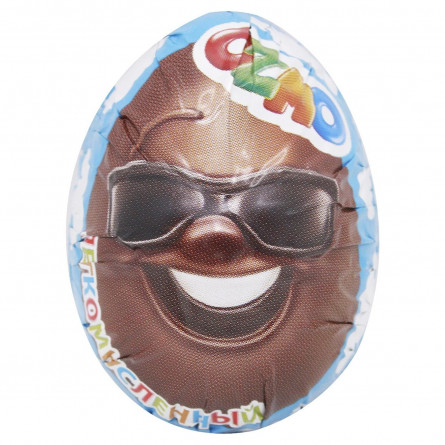 Яйце Ozmo Egg Faces з молочного шоколаду з сюрпризом 20г slide 1