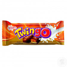 Батончик Twingo Karamel в молочному шоколаді з карамеллю і печивом 42г mini slide 1