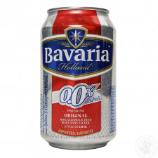 Пиво Bavaria Holland Premium светлое безалкогольное ж/б 0% 0,3л mini slide 4