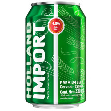 Пиво Holland Import светлое ж/б 4,8% 0,33л mini slide 1
