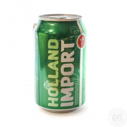 Пиво Holland Import светлое ж/б 4,8% 0,33л slide 3