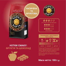 Кава Чорна Карта Арабіка в зернах 100г mini slide 5