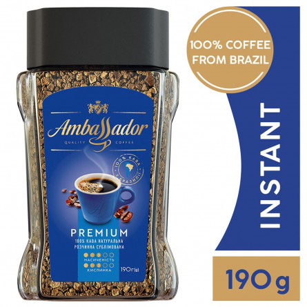 Кофе Ambassador Premium растворимый 190г slide 2