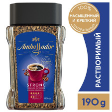 Кофе Ambassador Strong растворимый 190г mini slide 3