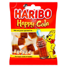 Цукерки Haribo Happy Cola желейні неглазуровані 35г mini slide 1