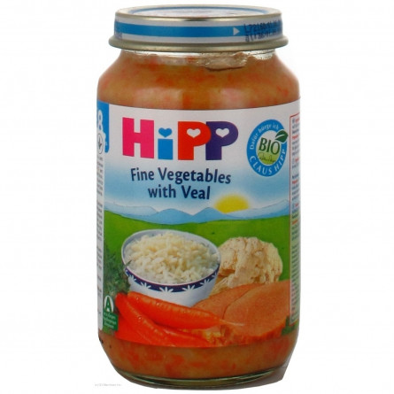 Пюре Hipp Телятина з рисом та овочами для дітей з 8 місяців 220г slide 2