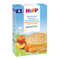 Каша Hipp молочна рисово-кукурудзяна з персиком та абрикосом для дітей  з 4 місяців 250г mini slide 3