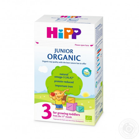 Суха молочна суміш HiPP Junior Organic 3 500г slide 1