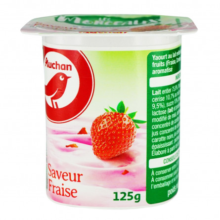 Йогурт Ашан ягодный с кусочками ягод 125г slide 4