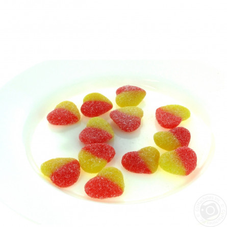 Цукерки желейні жувальні Персикові серця в цукрі slide 2