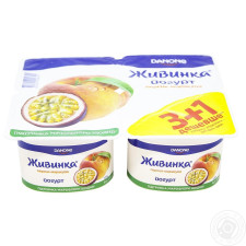 Йогурт Danone Живинка Персик-маракуйя 1.5% 4шт 115г mini slide 1