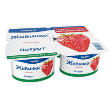 Йогурт Danone Живинка Полуниця 1.5% 4шт 115г mini slide 1