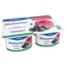 Йогурт Живинка малина-чорна смородина 1,5% 4шт*115г mini slide 1