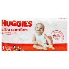 Підгузники Huggies Ultra Comfort 4 7-18кг 50шт mini slide 2
