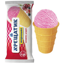 Мороженое Хрещатик плодово-ягодное в вафельном стакане 80г mini slide 1