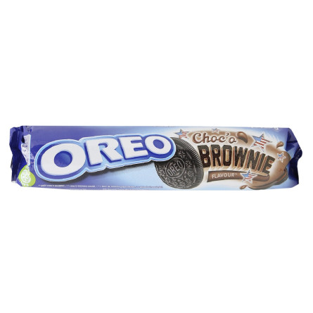 Печенье-сэндвич Oreo со вкусом шоколада с начинкой с маслом Брауни 154г slide 2