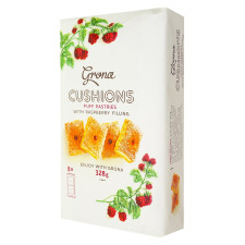 Печиво Grona Cushions з малиновою начинкою 328г mini slide 1