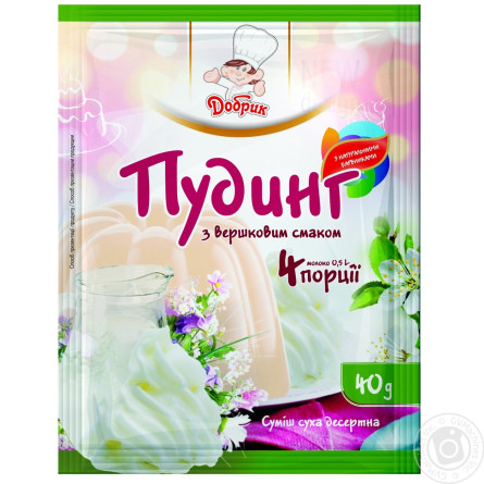 Пудинг Добрик з ванільним смаком 40г slide 1