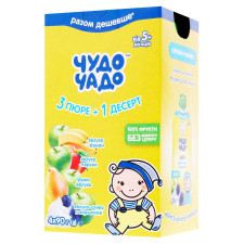 Пюре Чудо-Чадо дитяче асорті 4х90г mini slide 1