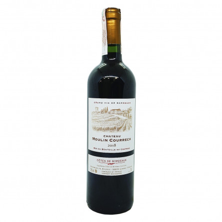 Вино Chateau Moulin Courrech Cotes de Bordeaux червоне сухе 13,5% 0,75л slide 2