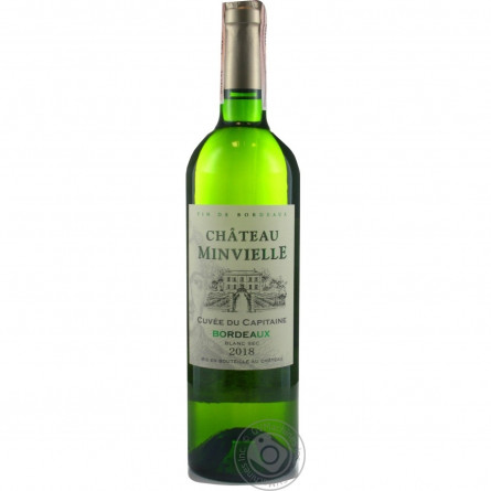 Вино Chateau Minvielle Cuvee du Capitaine Bordeaux біле сухе 12,5% 0,75л slide 1