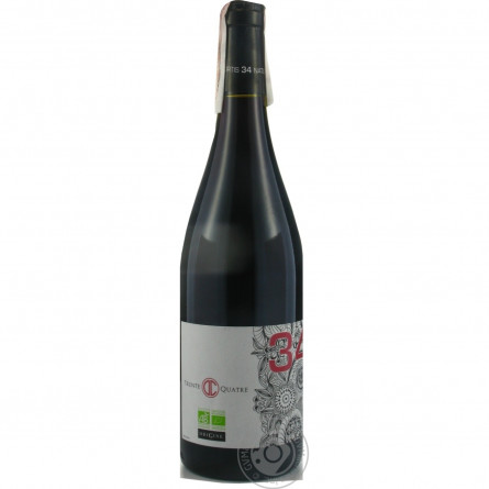 Вино Trente Quatre-34 Red Languedoc красное сухое 14% 0,75л slide 3